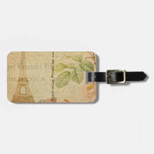 French Postcard Bag Tag