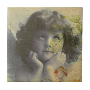 French Postcard Ceramic Tile