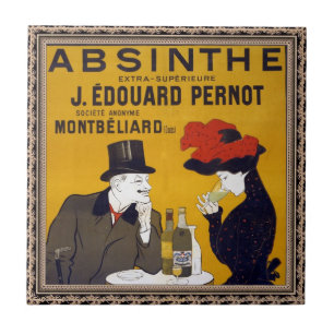 French Postcard Ceramic Tile