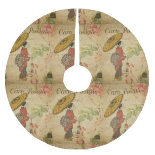 French Postcard Christmas Tree Skirt
