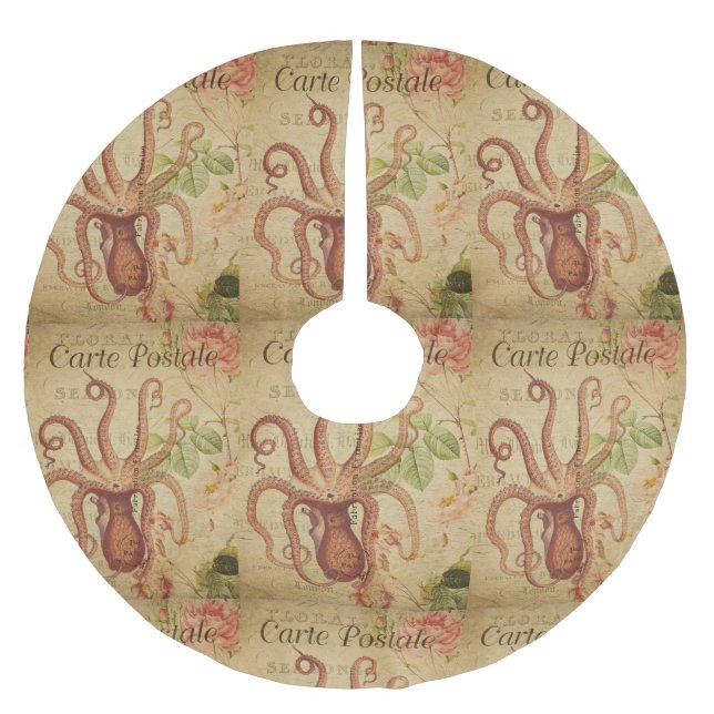 French Postcard Christmas Tree Skirt (Front)