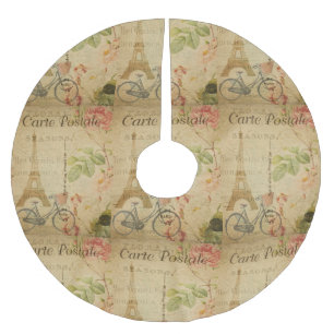 French Postcard Christmas Tree Skirt