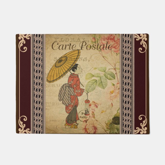 French Postcard Door Mat (Front)