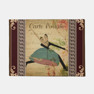 French Postcard Door Mat