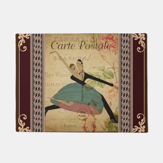 French Postcard Door Mat (Front)