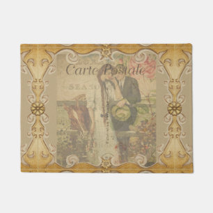 French Postcard Door Mat