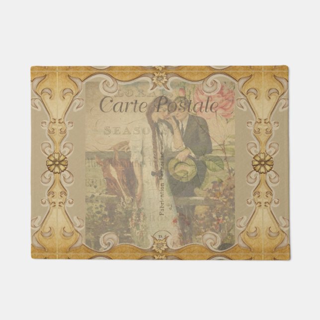French Postcard Door Mat (Front)
