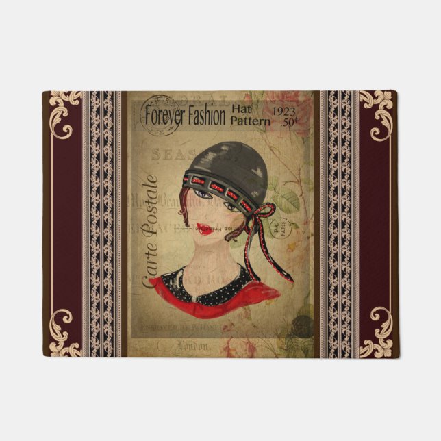 French Postcard Door Mat (Front)