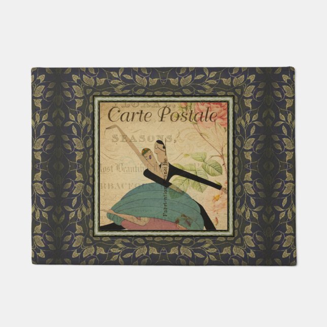 French Postcard Door Mat (Front)