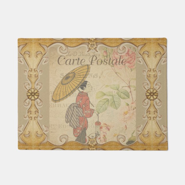 French Postcard Door Mat (Front)