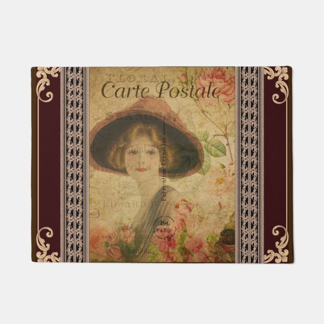 French Postcard Door Mat (Front)