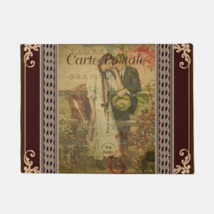 French Postcard Door Mat