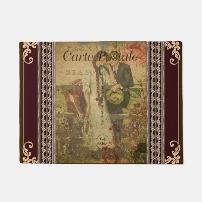 French Postcard Door Mat (Front)