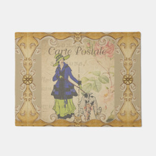 French Postcard Door Mat