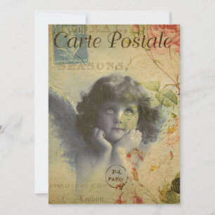 French Postcard Invitation