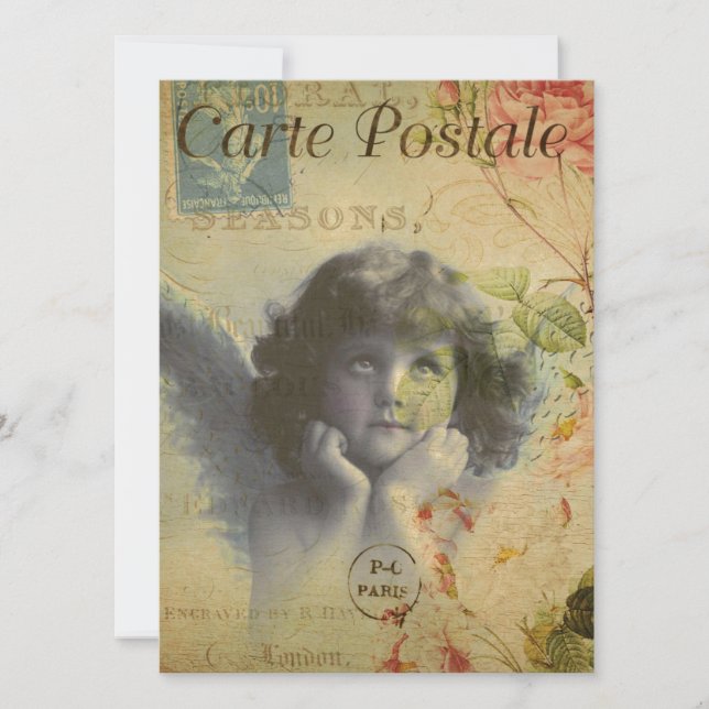 French Postcard Invitation (Front)