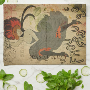 French Postcard Kitchen Towel