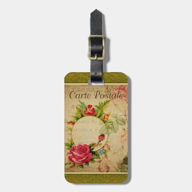 French Postcard Luggage Tag (Front Vertical)