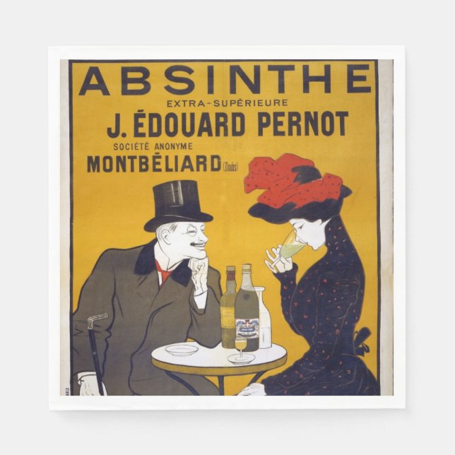 French Postcard Paper Napkin (Front)
