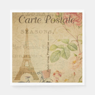 French Postcard Paper Napkin