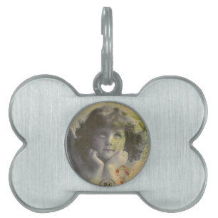 French Postcard Pet Tag