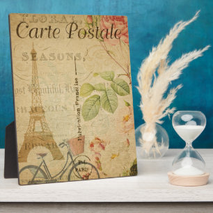 French Postcard Plaque