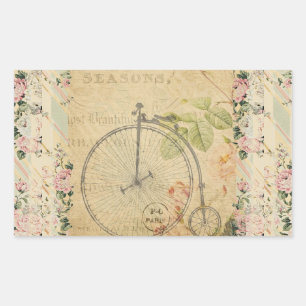 French Postcard Rectangular Sticker