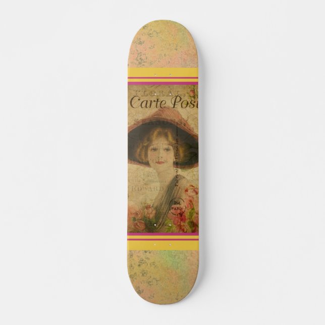 French Postcard Skateboard (Front)