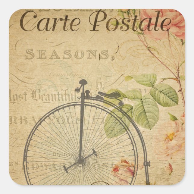 French Postcard Sticker (Front)