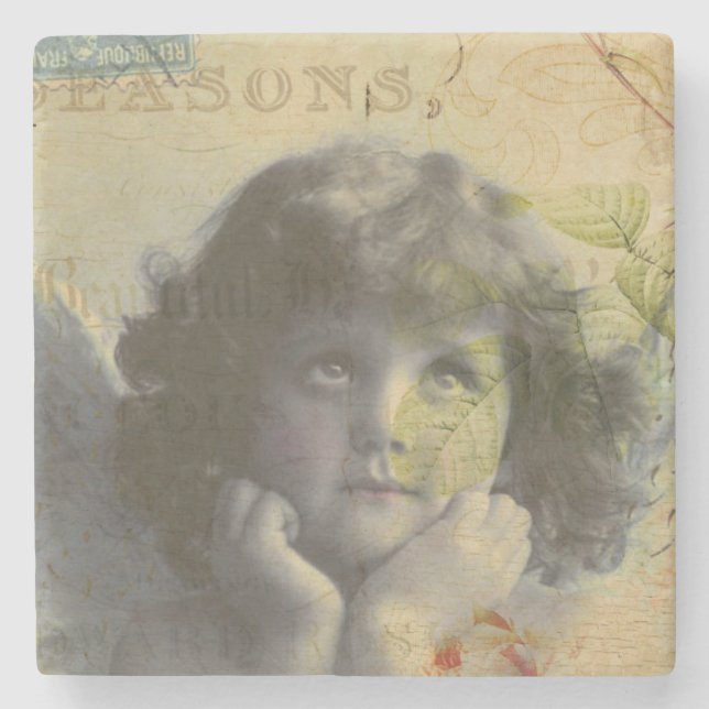 French Postcard Stone Coaster (Front)