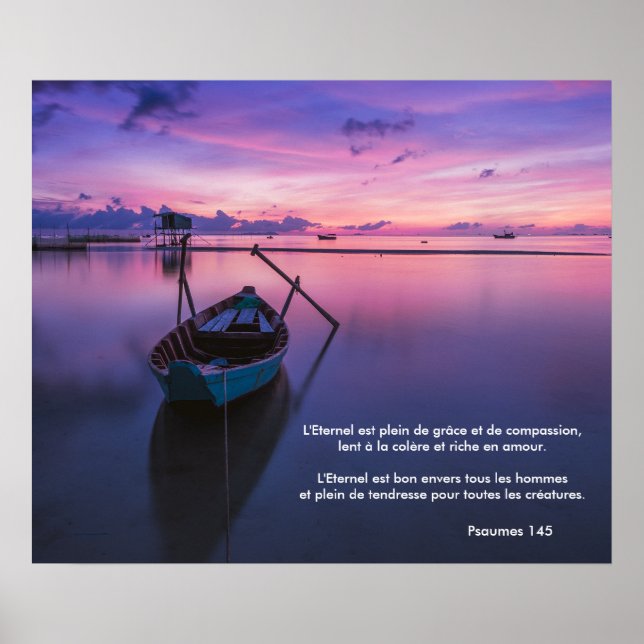 (French) Poster .. Psalm 145 Purple Serene (Front)