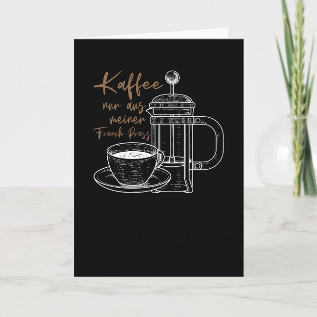 French Press Coffee Coffee Drinker Arabica Card (Front)