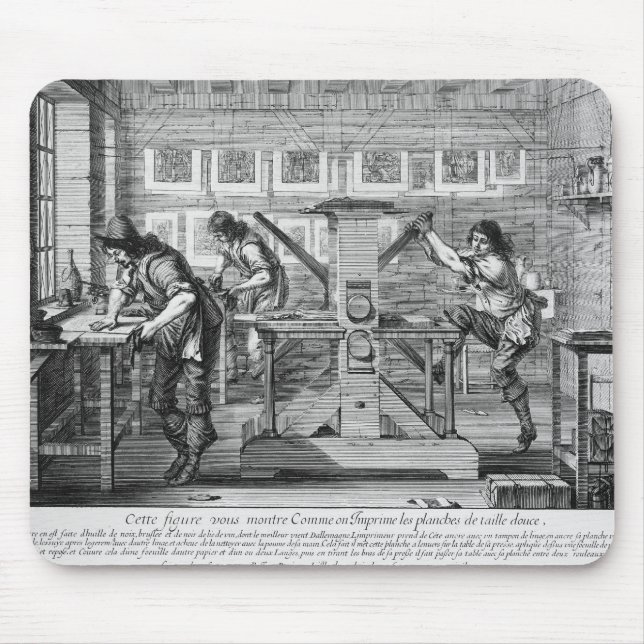 French printing press, 1642 mouse pad (Front)