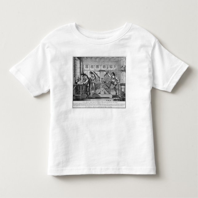 French printing press, 1642 toddler T-Shirt (Front)
