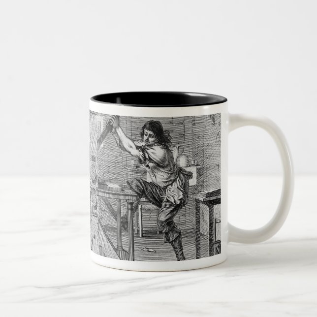 French printing press, 1642 Two-Tone coffee mug (Right)