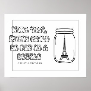 French Proverb Colouring Poster