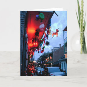 French Quarter at Christmas Fig Street Studio Holiday Card