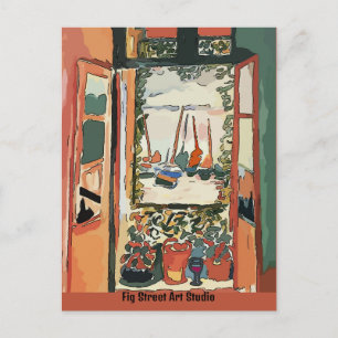 French Quarter Balcony & Wine, Fig Street Studio Postcard