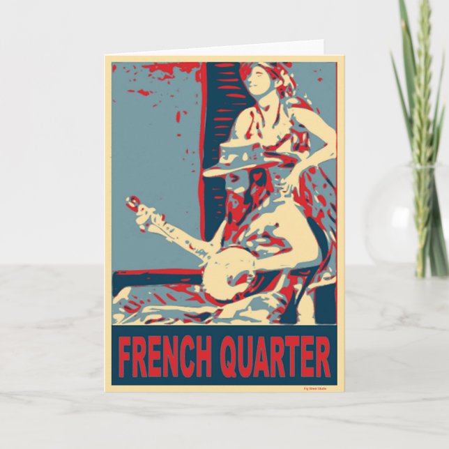 French Quarter Banjo Player Card (Front)