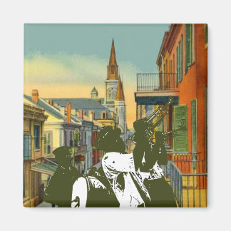 French Quarter Brass Band New Orleans Magnet