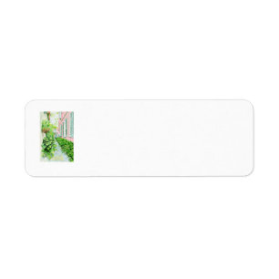 French Quarter Courtyard Return Address Label