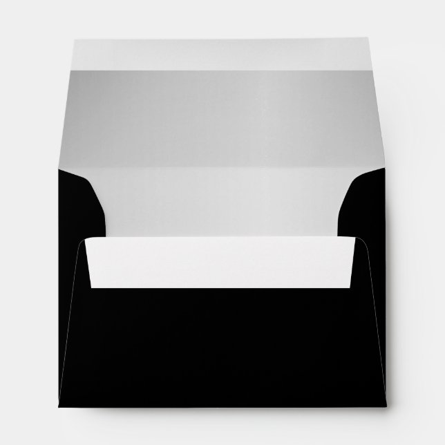 French Quarter Gothic Wedding Black Envelope (Back (Bottom))