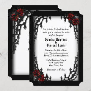 French Quarter Gothic Wedding Theme Invitation