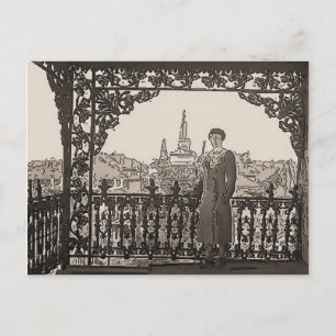 French Quarter Lace Balcony Postcard