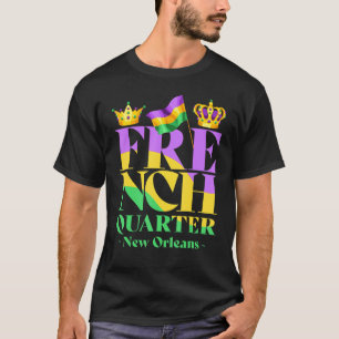 French Quarter New Orleans Louisiana Vintage Mard T-Shirt