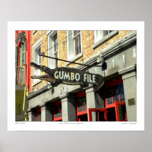 French Quarter Photograph "Gumbo File" Poster