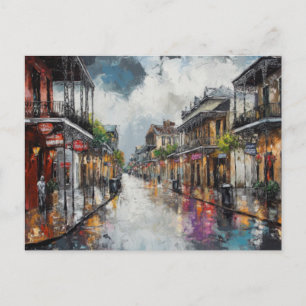 French Quarter Rain Postcard