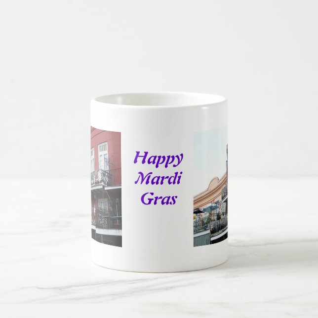 French Quarter Wrought Iron Balconies Coffee Mug (Center)