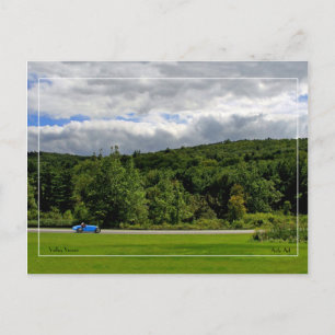 French Racing Blue Postcard