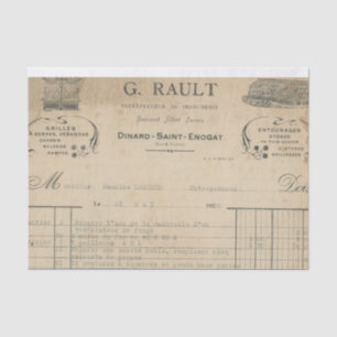 French Receipt Tissue Paper